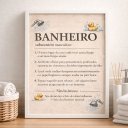 Ver imagem 3 de Quadro Decor Banheiro Definição 24x18cm Mold Branca