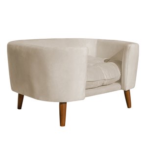 Cama Pet Caminha Cachorro Grande Veludo Casinha Luxo Colchão:veludo Bege
