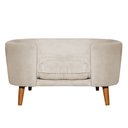 Ver imagem 2 de Cama Pet Caminha Cachorro Grande Veludo Casinha Luxo Colchão:veludo Bege