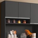 Ver imagem 6 de Kit Cozinha Compacta Márcia 105cm Com 6 Portas e 1 Gaveta Cinza Escuro - Desk Design
