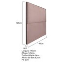 Ver imagem 5 de Cabeceira Casal Bali P02 140 cm Para Cama Box Linho Rosê