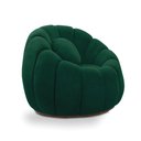 Ver imagem 1 de Poltrona Decorativa Orgânica Giratória Cloud Bouclê Verde E03 - D’Rossi