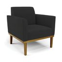 Ver imagem 6 de Conjunto 2 Poltronas e 1 Namoradeira Decorativa Isabella Pés Fixo em Madeira Castanho Veludo Preto G