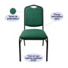 Cadeira para Hotel Auditório Igreja Restaurante Eventos com Reforço Empilhável cor Verde 4 Unidades  - 2