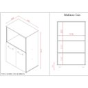 Ver imagem 5 de Balcão Multiuso Luna para Cozinha 2 Portas 1 Gaveta Cor:savana / Preto
