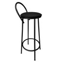 Ver imagem 1 de Banqueta Alta 75cm Drink Estofada de Metal Banco Alto:preto
