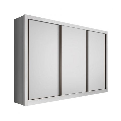Guarda Roupa Casal 3 Portas 6 Gavetas Nápoli -Mt- Rei de Casa Branco