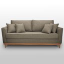 Ver imagem 4 de Sofá Namoradeira 2 Lugares Base de Madeira Linho Premium Moderno Minimalista Confortável Ulisses