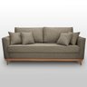 Sofá Namoradeira 2 Lugares Base de Madeira Linho Premium Moderno Minimalista Confortável Ulisses - 4