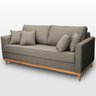 Sofá Namoradeira 2 Lugares Base de Madeira Linho Premium Moderno Minimalista Confortável Ulisses - 1