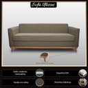 Ver imagem 3 de Sofá Namoradeira 2 Lugares Base de Madeira Linho Premium Moderno Minimalista Confortável Ulisses