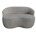 Ver imagem 2 de Namoradeira Decorativa Beatriz Orgânica Bouclé Cinza Claro