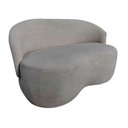 Ver imagem 3 de Namoradeira Decorativa Beatriz Orgânica Bouclé Cinza Claro