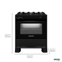 Ver imagem 6 de Fogão Neo Glass de 5 Bocas Mesa em Vidro Preto Bivolt Suggar