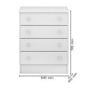 Ver imagem 5 de Kit Berço e Cômoda Infantil 4 Gavetas Brilhar Q01 Branco - ADJ Decor