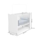 Ver imagem 4 de Kit Berço e Cômoda Infantil 4 Gavetas Brilhar Q01 Branco - ADJ Decor