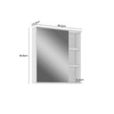 Ver imagem 3 de Armário Aéreo para Banheiro 01 Porta com Espelho Bia Bosi - Branco