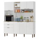 Ver imagem 2 de Cozinha Compacta Boreal 5 Portas 2 Gavetas Branco - Mx Móveis