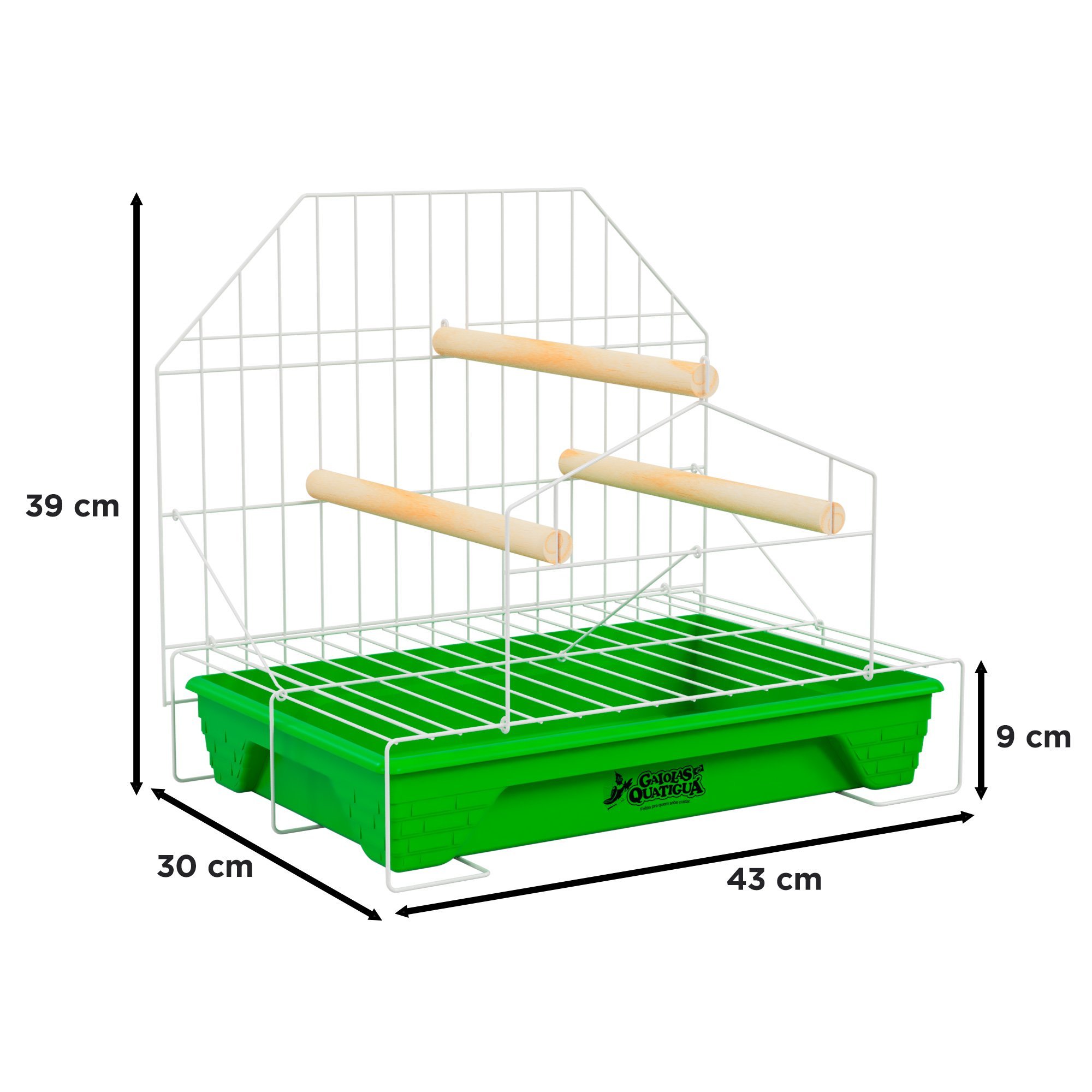 Poleiro para Calopsita Playground com Bandeja Plástica - Verde - 2