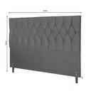 Ver imagem 2 de Cabeceira Ram 1500 Chumbo Estofada para Cama Box Casal Queen Size 164cm Quarto Luxo