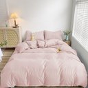 Ver imagem 1 de Capa Duvet Percal para Edredom Casal 220x240cm - Rosa C/ Zíper + Fronha FASTLAR Capa Duvet Casal