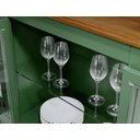 Ver imagem 4 de Mini Cristaleira de Madeira Maciça 4 Portas - Verde
