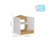 MESA INFANTIL CASINHA C/ BANCO E REGULAGEM DE ALTURA 100% MDF BRANCO/NATURE - 6