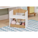 Ver imagem 4 de MESA INFANTIL CASINHA C/ BANCO E REGULAGEM DE ALTURA 100% MDF BRANCO/NATURE