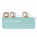 Ver mais imagens de MESA INFANTIL CASINHA C/ BANCO E REGULAGEM DE ALTURA 100% MDF BRANCO/NATURE