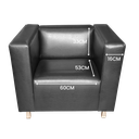 Ver imagem 7 de Poltrona de Sala Decorativa Lincoln Corino Preto