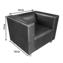 Ver imagem 6 de Poltrona de Sala Decorativa Lincoln Corino Preto