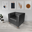 Ver imagem 2 de Poltrona de Sala Decorativa Lincoln Corino Preto