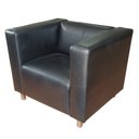 Ver imagem 4 de Poltrona de Sala Decorativa Lincoln Corino Preto