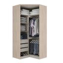 Ver imagem 3 de Guarda-Roupa Canto Modulado com Espelho 2 Portas Diamante Henn