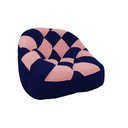 Ver imagem 1 de Poltrona Paloma Escritório Sala Pé Plástico Suede Azul Marinho e Suede Rose - Dominic Decor