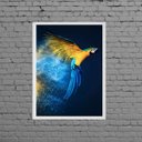 Ver imagem 1 de Quadro Decorativo Fotografia Arara 24x18cm - com vidro:Madeira branca