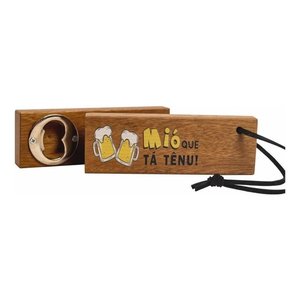 Abridor Garrafa Cerveja Bolso Madeira Mineirinho