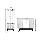 Ver imagem 4 de Conjunto Buffet com Cristaleira Robert/deker Iluminação Led Gavetas Mdp Cinamomo/offwhite G97 - Gran