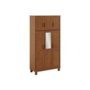 Ver imagem 2 de Guarda-Roupa 6 Portas com Espelho Madeira Maciça Linha Cobre Marrom/Castanho