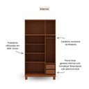 Ver imagem 4 de Guarda-Roupa 6 Portas com Espelho Madeira Maciça Linha Cobre Marrom/Castanho