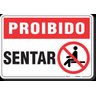PLACA PROIBIDO SENTAR - 1