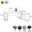Ver imagem 2 de Mesa Dinâmica 1,70m C/ Armário e Cx de Tomadas Pés Metal F5