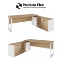 Ver imagem 6 de Mesa Dinâmica 1,70m C/ Armário e Cx de Tomadas Pés Metal F5