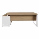 Ver imagem 4 de Mesa Dinâmica 1,70m C/ Armário e Cx de Tomadas Pés Metal F5