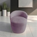 Ver imagem 1 de Poltrona Decorativa Yara Orgânica Veludo Rosê
