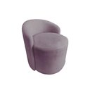 Ver imagem 2 de Poltrona Decorativa Yara Orgânica Veludo Rosê