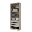 Ver imagem 3 de Guarda-Roupa Modulado 2 Portas 3 Gavetas 80cm Diamante Henn