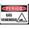 PLACA PERIGO GÁS VENENOSO - 1