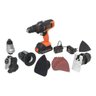 Kit Furadeira e Parafusadeira 20v 6 em 1 Matrix Black Decker 110v/220v - 10