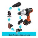 Ver imagem 5 de Kit Furadeira e Parafusadeira 20v 6 em 1 Matrix Black Decker 110v/220v
